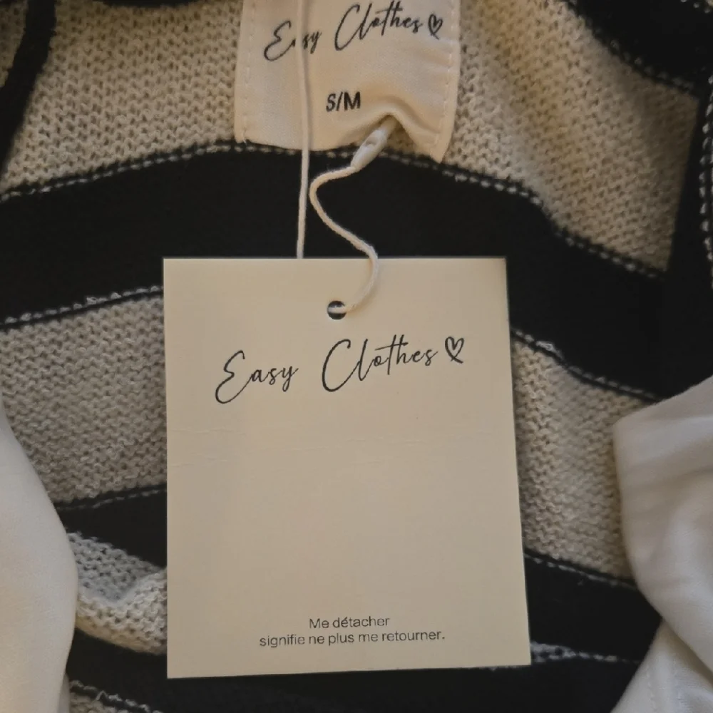 Striped Black and White Maxi Dress - Picture 8 of 8